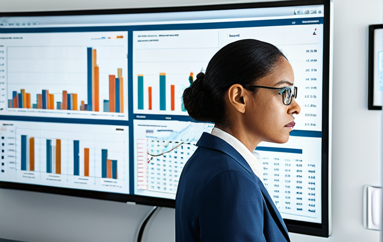 **

"A professional female actuary working in a brightly lit, modern office, reviewing complex data on a large screen. Charts and graphs are visible, showcasing risk analysis and future predictions. She is wearing a modest business suit and glasses, looking focused and confident. Background includes other actuaries collaborating. Safe for work, appropriate content, fully clothed, professional, perfect anatomy, correct proportions, natural pose, high quality, well-formed hands, proper finger count, natural body proportions."

**